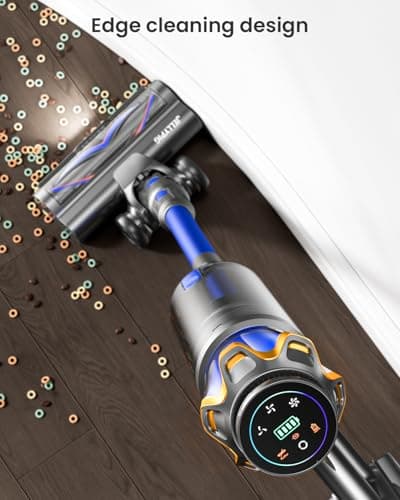 Cordless Vacuum Cleaner, Upgraded 580W 48KPA 65Mins Cordless Stick Vacuum Cleaner with Self-Standing and Touch Screen, Anti-tangle Wireless Vacumm, Vacuum Cleaners for Home/Pet Hair/Carpets/Floors