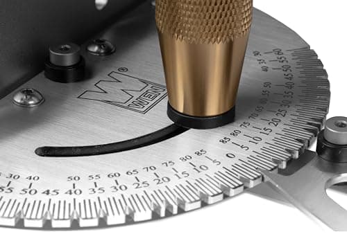 WEN Steel and Brass Premium Miter Gauge, 27 Angle Stops for Table Saws, Router Tables, Band Saws, and Woodworking Tools (WA1401)