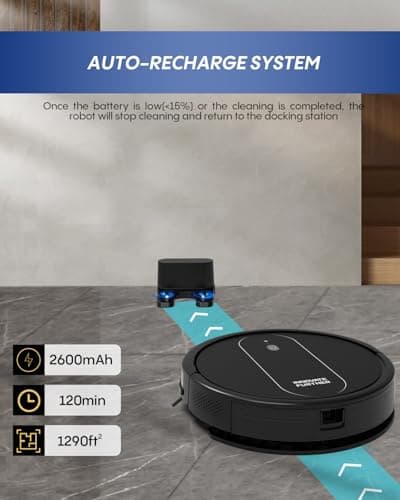 3-in-1 Robot Vacuum and Mop 4000Pa Strong Suction Robot Vacuum Cleaner & Smart Navigation & Alexa/APP Control & Central Brush & Auto Recharge, Vacuum Robot for Pet Hair, Hard Floors & Low-Pile Rugs