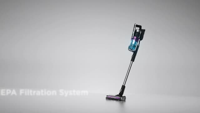 Eureka Cordless Vacuum Cleaner Lightweight, Stick Vacuum Rechargeable for Hardwood, Pet Hair, Blue w/Clean Station, Stylus Elite NEC490SE