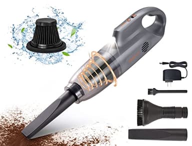 Handheld Vacuum Cordless Car Vacuum Portable, Cordless Handheld Vacuum Cleaner with Fast Charging Long Runtime Attachments Washable Filter,10KPA High Power Hand Vacuum for Car Home Office, Pet Hair