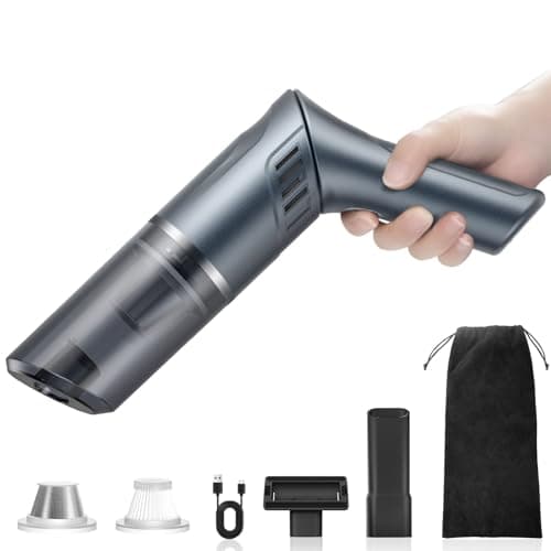 Cordless Car Vacuum Cleaner - Portable Handheld Vacuum with 90° Adjustable Handle,120W / 15000Pa Rechargeable Mini Dust Buster for Cars,Carpets and Pet Hair