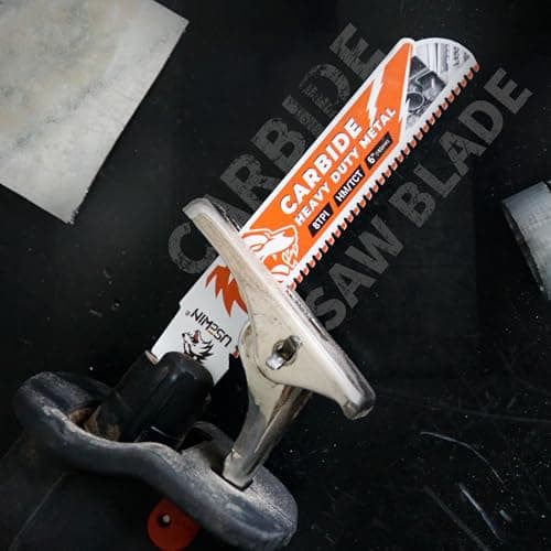 3 Pack Carbide Reciprocating Saw Blades, 6 Inch 8 TPI Metal Blades, Pruning Blade for Reciprocating Saw for Thick Metal, Cast Iron, Alloy Steel