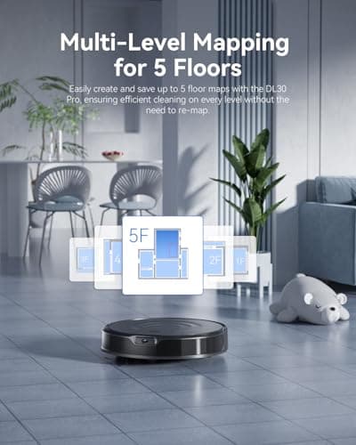 Robot Vacuum and Mop Combo, LiDAR Navigation, Ultra Slim Design, 9000Pa Suction Robotic Vacuum Cleaner – 200 Min Runtime, Auto Recharge, Customizable Cleaning for Pet Hair, Hard Floors