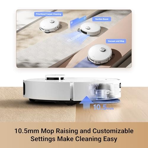 DREAME L10s Ultra Gen 2 Robot Vacuum and Mop, 10,000Pa Suction, MopExtend Technology, All-in-One Base Station, Pet-Friendly, Versatile Carpet Cleaning, DuoScrub Mopping System, Smart Pathfinder Tech