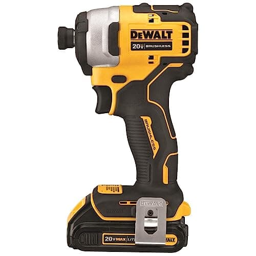DEWALT ATOMIC 20V MAX* Impact Driver, Cordless, Compact Kit, 2 Batteries, 1/4-Inch (DCF809C2)