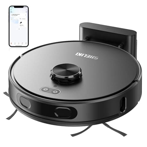 Robot Vacuum and Mop Combo, Mapping Robotic Vacuums Cleaner with LiDAR Navigation Smart & Strong Suction, WiFi/App/Alexa/Voice Control, Obstacle Avoidance, for Home, Wood/Hard Floors, Pet Hair -Grey
