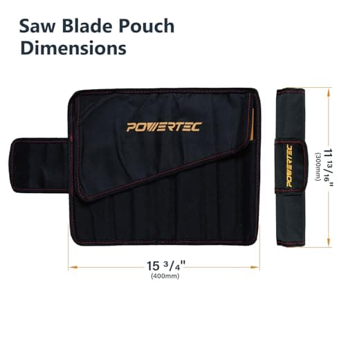 POWERTEC 32-Piece Reciprocating Saw Blades Set, Metal & Woodcutting Sawzall Blades Assortment with Organizer Pouch for Plumbing Work, Wood Pruning, Cutting Metal and Wood with Nails (14401)