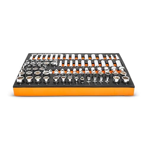GEARWRENCH 89 Piece 1/4” Drive Master Metric Socket Set in Foam Storage Tray - GWMSSKT14MM