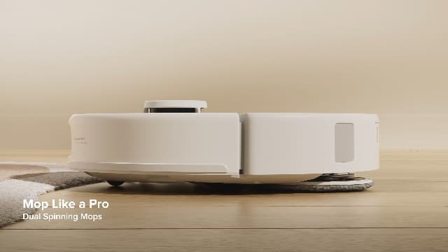 roborock Qrevo Series Robot Vacuum and Mop, 8000Pa Suction, Upgraded from Qrevo S, Anti-Tangle Brush, Smart Obstacle Avoidance, Auto Mop Washing, All-in-One Dock, 200RPM Spinning Mops, White(QV 35A)