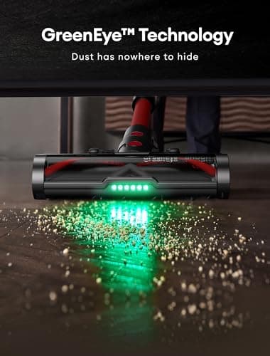 Ultenic Cordless Vacuum Cleaner, 550W/50Kpa, 60Mins Runtime, Stick Vacuum Cordless Rechargeable with 180°Bendable Wand, Anti-Tangle Brush, Vacuum Cleaners for Home/Pet Hair/Carpet/Floor U16