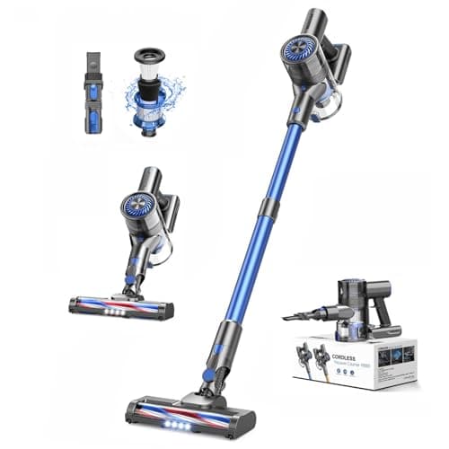 Vacuum Cleaners for Home, Cordless Vacuum Cleaner Powerful Suction with 80000 RPM, Up to 40mins Runtime, Rechargeable, Wall-Mounted, Tangle-Resistant Stick Vacuum for Carpet, Hard Floors