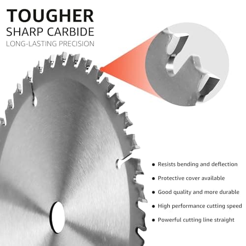 3 Pack 6-1/2" 24T Carbide Circular Saw Blade, for Cutting Wood, Plastic, PVC, Acrylic, Saw Blade with Arbor Size 5/8-inch,by NUTTUTO