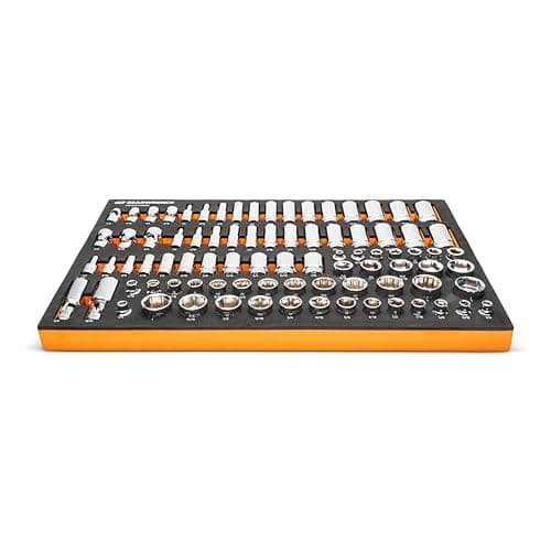 GEARWRENCH 85 Piece 3/8” Drive Master SAE Socket Set in Foam Storage Tray - GWMSSKT38SAE