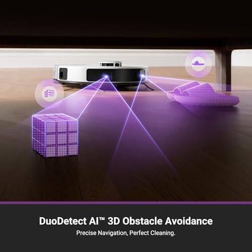 Eureka E20 Plus Robot Vacuum and Mop Combo, Robot Vacuum Cleaner with Bagless Self Emptying Station, 45-Day Capacity 8000Pa Suction and Anti Hair-Tangling Brush App Control LiDAR Navigation