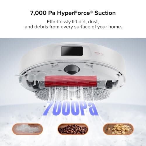 roborock Qrevo Pro Robot Vacuum and Mop with FlexiArm Design Edge Mopping, Dynamic Hot Water Mop Washing and Auto Mop Drying, Intelligent Dirt Detection, 7,000 Pa Suction, Ideal for Carpets