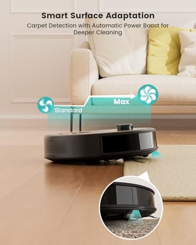 Lefant LiDAR Robot Vacuum and Mop, 450ml Visible Dustbin, Upgraded 190° PSD Obstacle Avoidance, Customized Cleaning, Multi-Floor Mapping, 150 Mins Runtime, 2.4&5G WiFi, Pet Hair & Carpets, M330 Pro