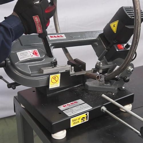 ​KAKA Industrial Benchtop Metal Cutting Band Saw 1000W, 40-88MPM Blade Speed, 0°-45° Adjustable Table, 3.3"x4.1" Cutting Capacity BS-85 for Metal/Wood/Plastic -110V