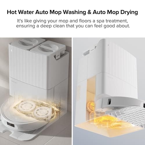 roborock Qrevo Pro Robot Vacuum and Mop with FlexiArm Design Edge Mopping, Dynamic Hot Water Mop Washing and Auto Mop Drying, Intelligent Dirt Detection, 7,000 Pa Suction, Ideal for Carpets