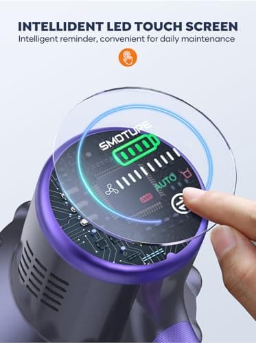 Cordless Vacuum Cleaner, 2 Batteries 110 Mins Runtime Vacuum Cleaners for Home, 40KPA 450W Stick Vacuum with Brushless Motor, Automatically Adjust Suction, Handheld Vacuum for Pet Hair/Carpet/Floor