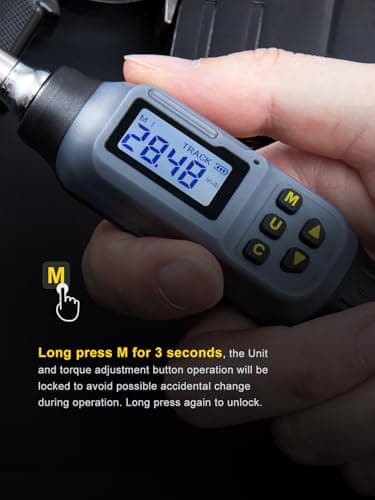 GROWNEER Digital Torque Screwdriver, 2.66-53.1 In-lbs/0.3-6 Nm, 1/4'' Drive Inch Pound Torque Screwdriver Electrician with Buzzer & LED Indicator, 27 In 1 Torque Wrench Screwdriver Set
