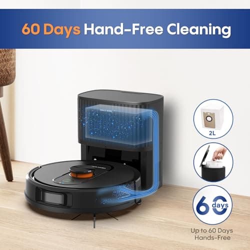 Robot Vacuum and Mop Combo,Robotic Vacuum Self Emptying,Home Mapping, Schedule,No-Go Zones,Wi-Fi/App/Alexa,Perfect for Pet, Hard Floors, Carpet