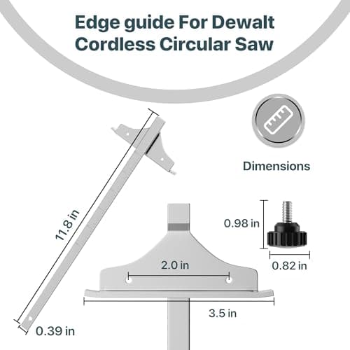 381091-00 Circular Saw Guide Replacement – Compatible with De-Walt DC390K, DW936, DC300, DC310, DCS391B, DCS393, DC390B Edge Guide Saw Fence for Cordless Circular Saws