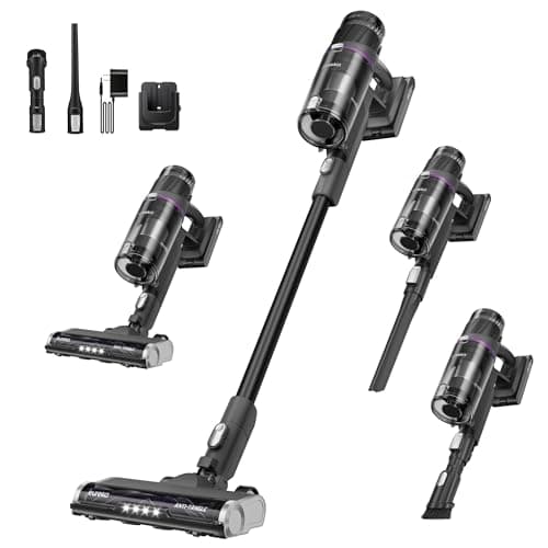 Eureka Cordless Stick Vacuum Cleaner, 350W Suction, 60-Min Runtime, Anti-Tangle Brushroll, Intelligent Sensing Technology, Rechargeable, Ideal for Pet Hair, HardFloors & Carpets, ReactiSense 440