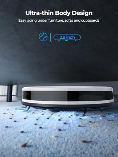 Robot Vacuum and Mop 4000Pa Suction, 3 in1 Robotic Vacuums with Self-Charging, App&Remote&Voice Control, Robot Vacuum for Pet Hair, Carpet, Hard Floor(White)