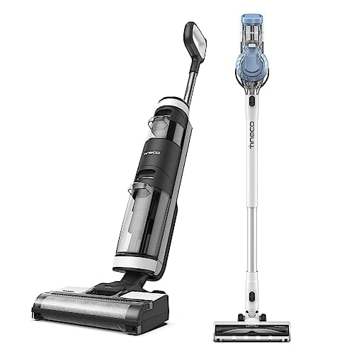 Tineco Floor ONE S3 Cordless Hardwood Floors Cleaner Lightweight Wet Dry Vacuum Cleaners A11 Pet Cordless Stick Vacuum Cleaner, Lightweight with ZeroTangle Brush Powerful Handheld Vacuum