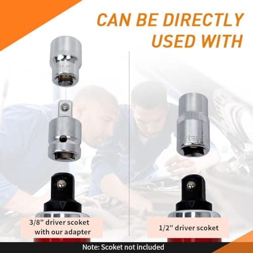 Hand Manual Reversible 35PCS Master 1/2-inch 3/8-inch Impact Driver Set Extractor- Impact Screwdriver S2 Steel Disengage Rusted Fasteners or Frozen Bolts