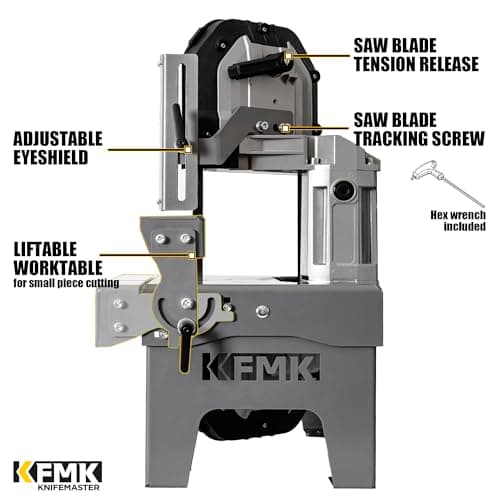 10A Variable Speed Metal Band Saw with Large Workbench, 5" Cutting Capacity, Adjustable Speed 137-472 FPM, BandSaw Perfect for Metalworking, Knife Cutting