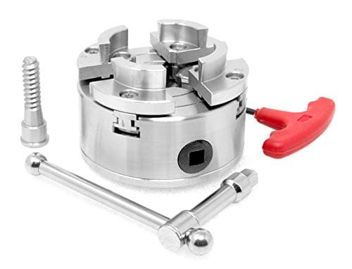 WEN LA4374 3.75-Inch 4-Jaw Self-Centering Lathe Chuck Set with 1-Inch x 8TPI Thread