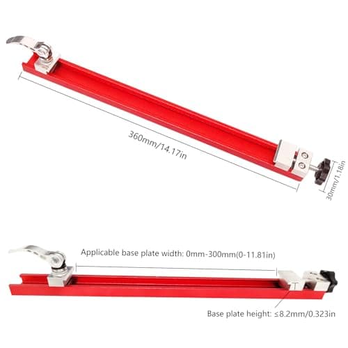 Circular Saw Guide Rail, Adjustable Aluminum Cutting Machine Base Guide Fits 12 Inch Base, Electric Circular Saw Guide for Woodworking Precision Cutting and Milling Tasks