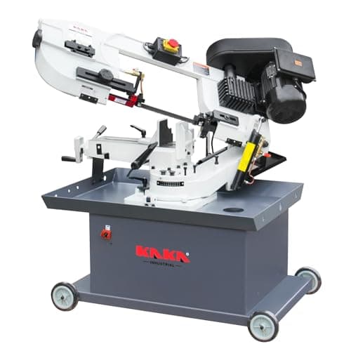 KAKA INDUSTRIAL Metal Horizontal Band Saw, 7x 8-1/4 inch Rectangular at 90 degrees, 1.5HP 115V/230V, Adjustable 45°-90° Bow, Metal Band Saw BS-712R