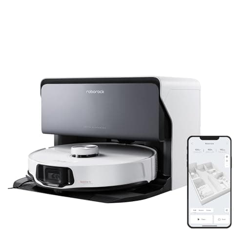 roborock S8 MaxV Ultra with Refill & Drainage System Robot Vacuum and Mop, FlexiArm Design, Auto Mop Washing&Drying, 10000Pa Suction, Obstacle Avoidance, 20mm Auto Mop Lifting, Smart Dirt Detection