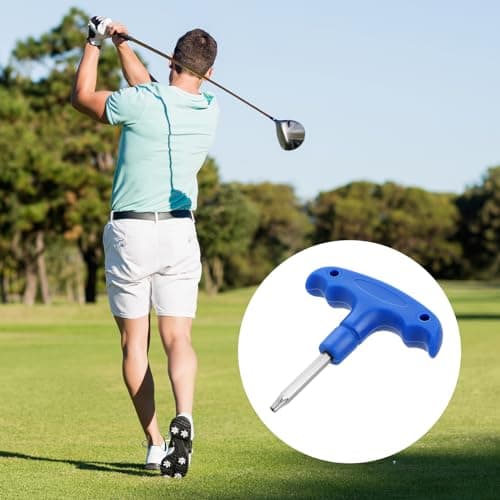 Golf Club Wrenches Tools Golf Torque Wrench Golf Head Adjustment Tool Stainless Steel Golf Club Driver Torque Tool with Plastic Handle, T20, Blue