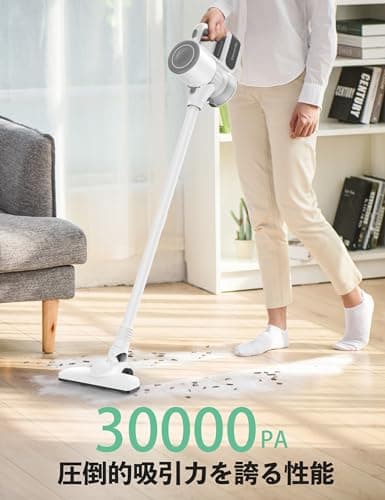 S6 Cordless Vacuum Cleaner for Home, 30KPa Stick Vacuum with 6 * 2000mAh Detachable Battery, up to 40 Mins Runtime, 6 in 1 Rechargeable Lightweight Vacuum for Hard Floor, Carpet and Pet Hair