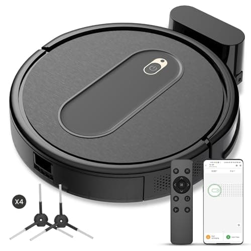 T6 Robot Vacuum, 100 Mins Runtime, Slim, Quiet, Automatic Robotic Vacuum Cleaner, Self-Charging, Schedule Setting, Remote/App/Voice Control, Ideal for Hard Floor and Low Pile Carpet