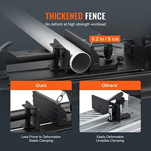 VEVOR Abrasive Chop Saw, 14in / 35cm Blade, 2300W 3600RPM Steel Cutting Machine, 0-45Degrees Adjustable Angle Miter Saw for Cutting Metal, Rebar, Iron, Aluminum - Black