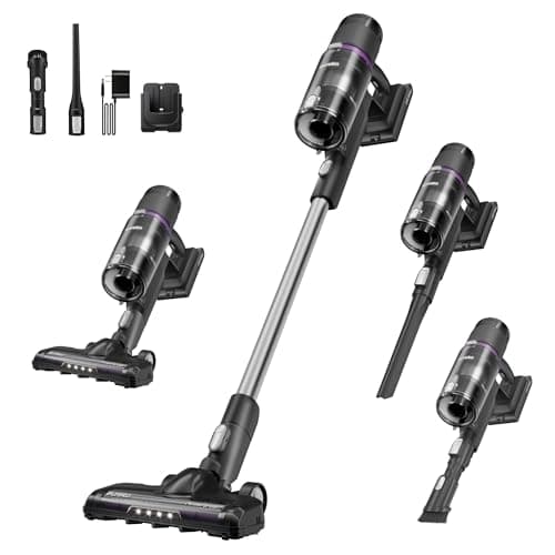 Eureka Cordless Vacuum Cleaner Lightweight, Stick Vacuum Rechargeable for Hardwood, Pet Hair, Black, ReactiClean 410