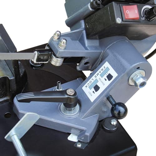 ​KAKA Industrial Benchtop Metal Cutting Band Saw 1000W, 40-88MPM Blade Speed, 0°-45° Adjustable Table, 3.3"x4.1" Cutting Capacity BS-85 for Metal/Wood/Plastic -110V