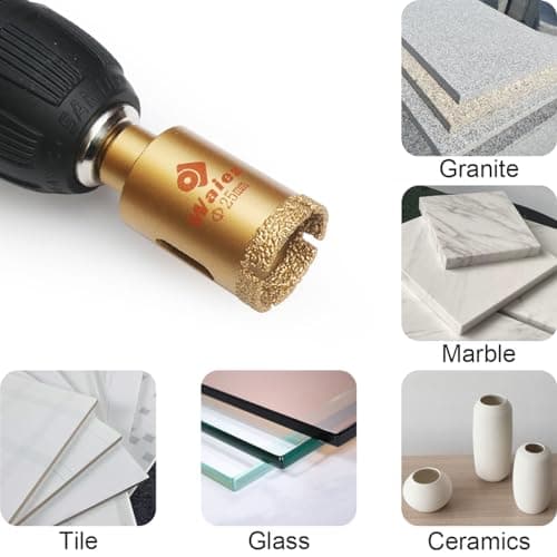 13 Packs Diamond Hole Saw Drill Bit Kit Wet/Dry - Serrated Brazed Core Set with Guide Jig for Ceramic, Glass, Tile, Marble, Granite, Gypsum (6mm-50mm)