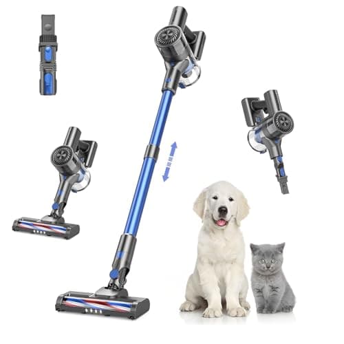 Cordless Vacuum Cleaners for Home with Powerful Suction,Stick Vacuum Cordless Rechargeable,Up to 35 Mins Runtime,Lightweight Hardwood Floor Vacuum for Pet Hair,Carpet(Deep Blue)