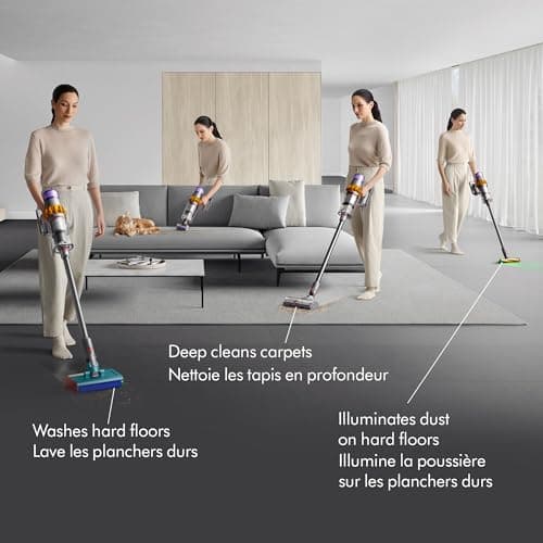 Dyson V15s Detect Submarine​ Wet Dry Vacuum, Yellow/Nickel