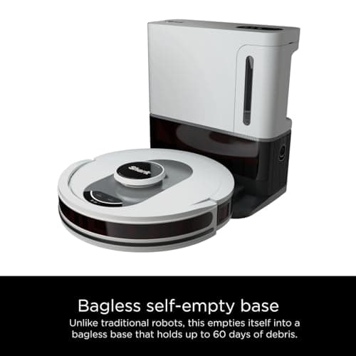 Shark AI Ultra Voice Control Robot Vacuum with Matrix Clean Navigation, Home Mapping, 60-Day Capacity, XL Self-Empty Base for Homes with Pets, Carpet & Hard Floors