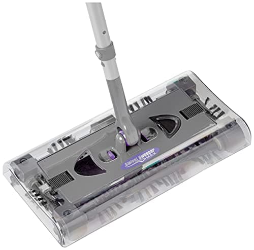 Swivel Sweeper - Cordless Electric Floor and Carpet Sweeper with Rotating Brush for Efficient Cleaning, Quad Brush Technology- Purple
