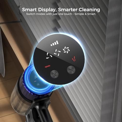 Cordless Vacuum Cleaner, 500W 50 Minutes Runtime Stick Vacuum for Pet Hair, Powerful Suction, Rechargeable, Lightweight, Handheld Vacuum Versatile for Carpet, Hard Floor (Starry Gray)