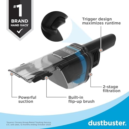 BLACK+DECKER dustbuster Blast Cordless Handheld Vacuum, Home and Car Vacuum (HNVD220J00)