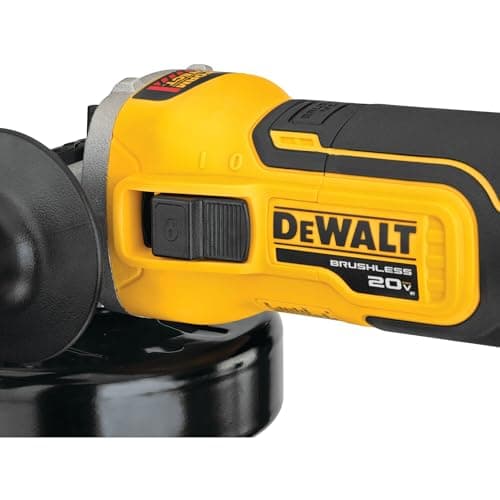 DEWALT 20V MAX* XR Angle Grinder with Kickback Brake, Slide Switch, 4-1/2-Inch, Tool Only (DCG405B)